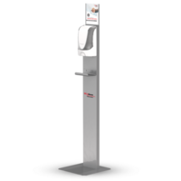 その他 P.F.S. HAND SANITIZER STAND Square hand sanitizer dispenser stand with foot pedal